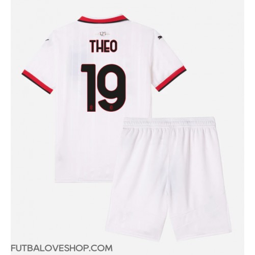 Dres AC Milan Theo Hernandez #19 Preč pre deti 2024-25 Krátky Rukáv (+ trenírky)